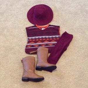 Toddler Girl Poncho/Legging Set 3T/4T